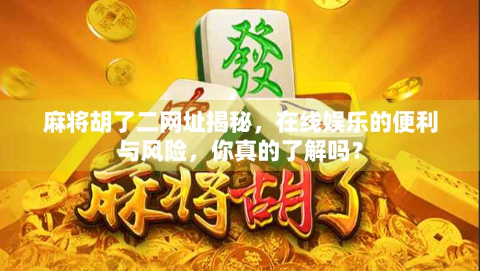 麻将胡了二网址揭秘，在线娱乐的便利与风险，你真的了解吗？